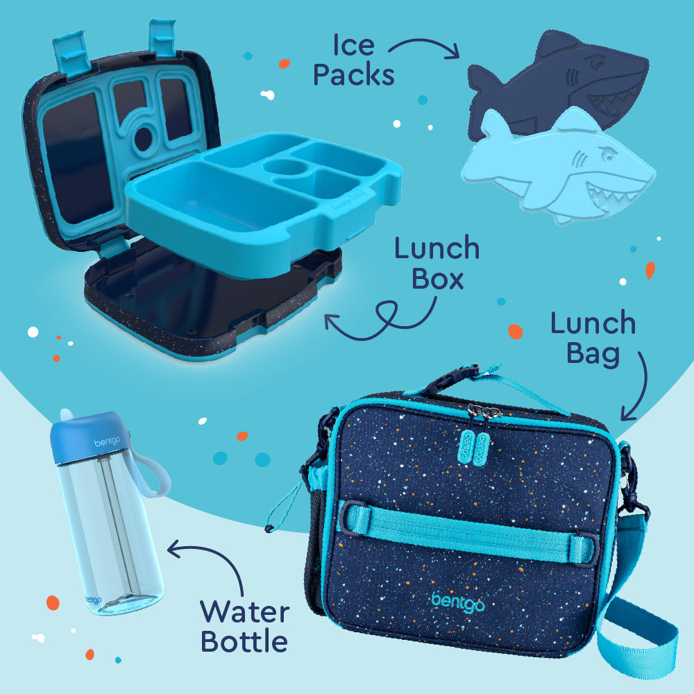 Bentgo Kids Prints Lunch 5-Piece Set with Ice Packs
