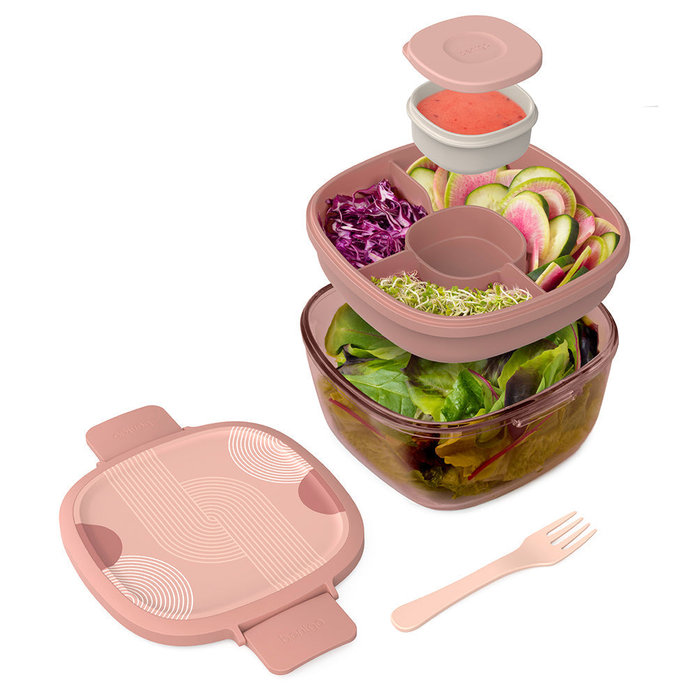 Bentgo Glass Prints All-in-One Salad Container