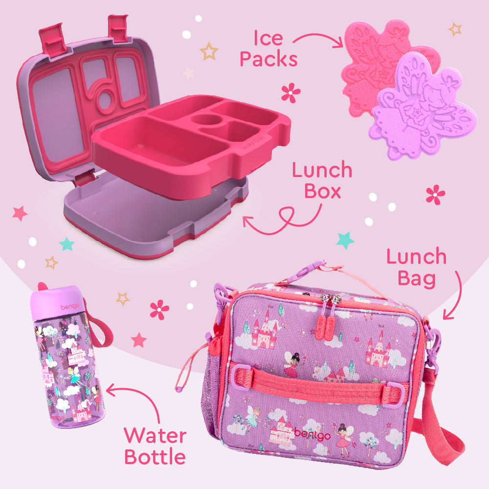 Bentgo Kids Prints Lunch 5-Piece Set with Ice Packs