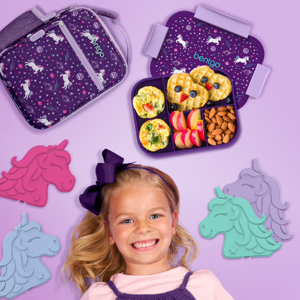 Bentgo Kids Snap & Go Lunch Box, Insulated Lunch Tote, & Ice Packs