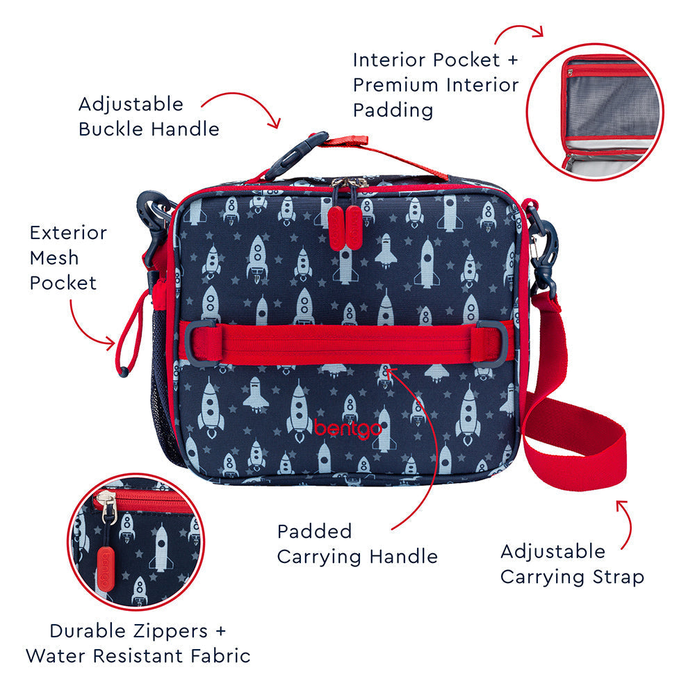 Bentgo Kids Prints Lunch Box, Lunch Bag, & Ice Packs