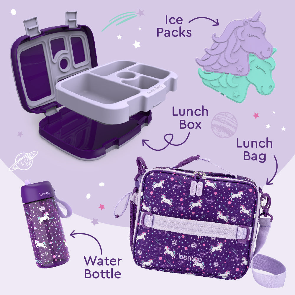 Bentgo Kids Prints Lunch 5-Piece Set with Ice Packs