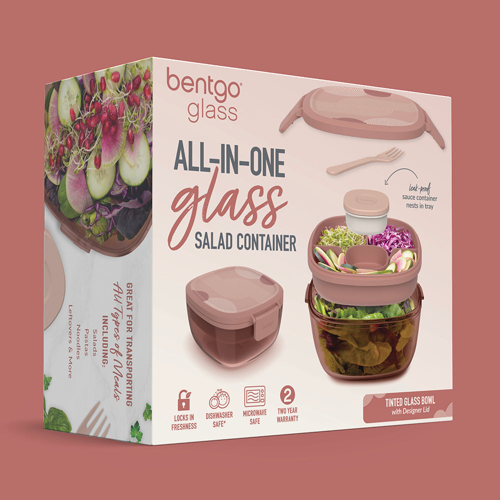 Bentgo Glass Prints All-in-One Salad Container