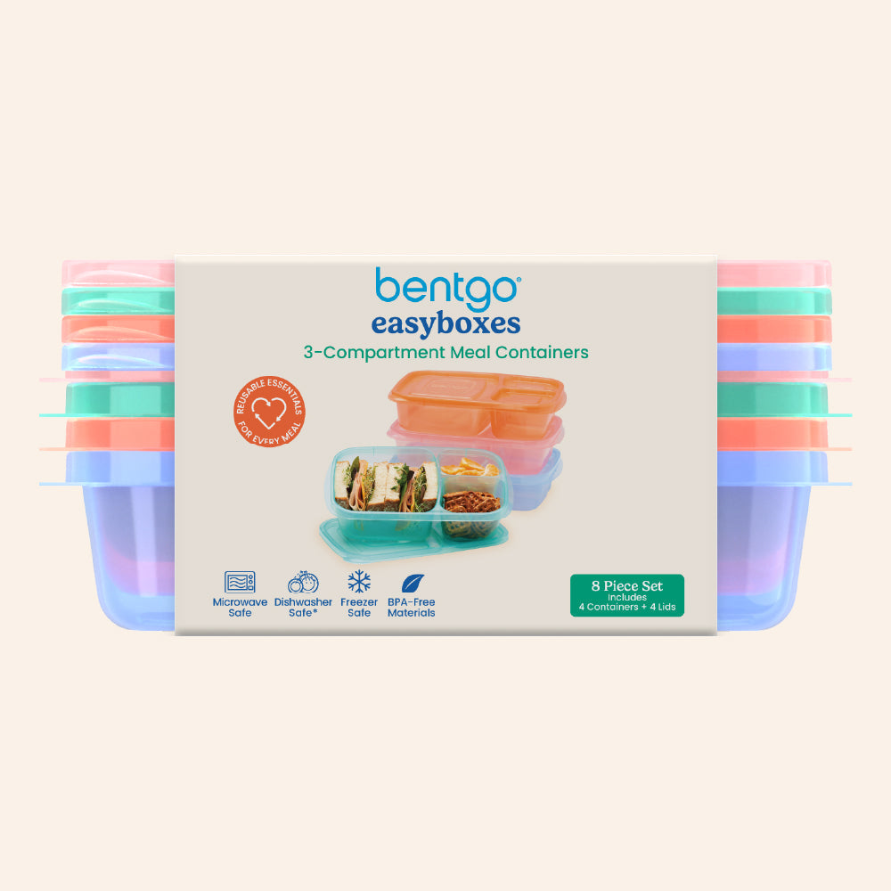 Bentgo Easyboxes 3-Compartment Food Containers 8-Piece Set