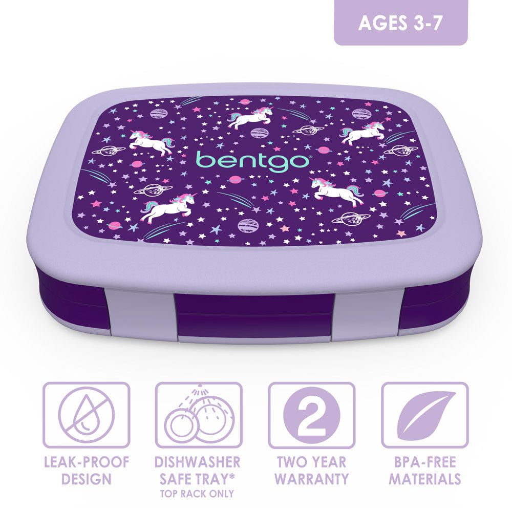 Bentgo Kids Prints Lunch Box, Lunch Bag, & Ice Packs