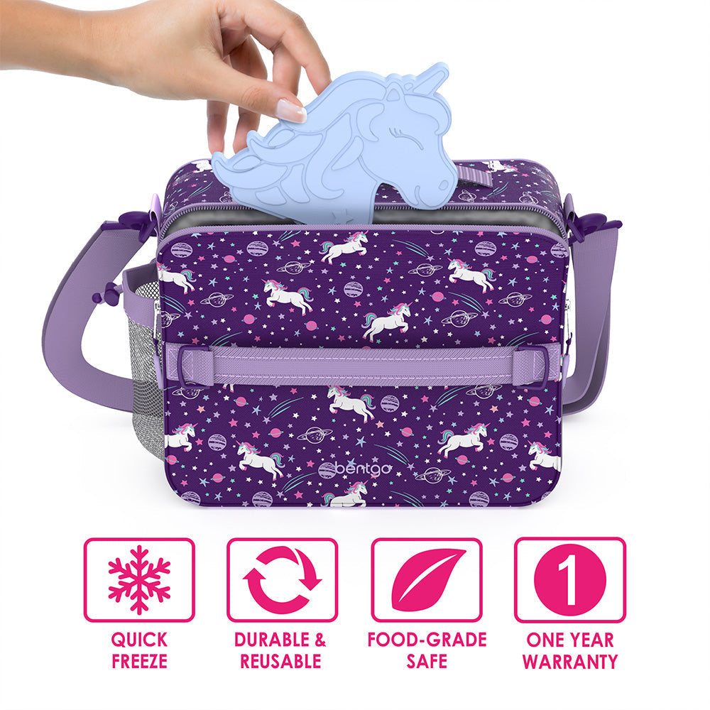 Bentgo Kids Prints Lunch Box, Lunch Bag, & Ice Packs